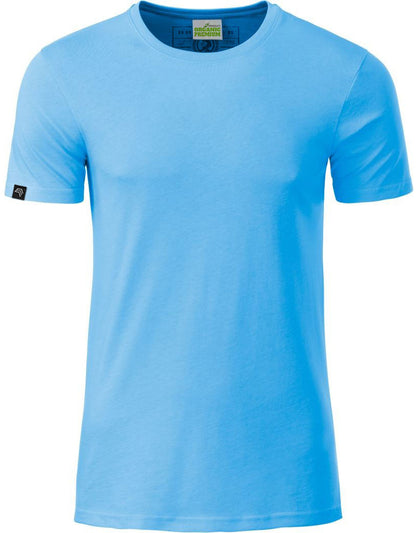 JAN 8008 ― Herren Bio-Baumwolle T-Shirt - Sky Blau