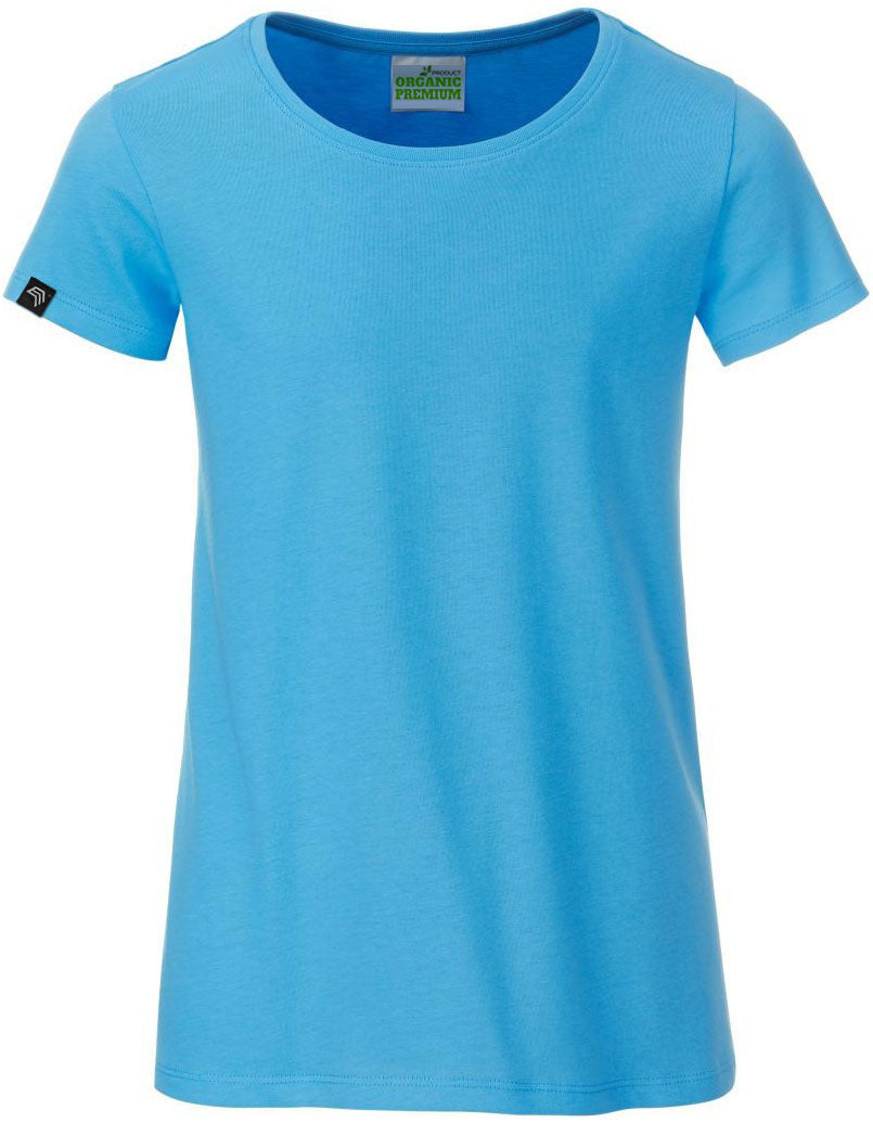 JAN 8007G - Kids/Girls Organic Cotton T-Shirt - Sky Blue