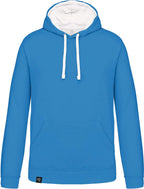 KRB K446 ― Bi-Color Hoodie Sweatshirt - Tropical Blau / Weiß