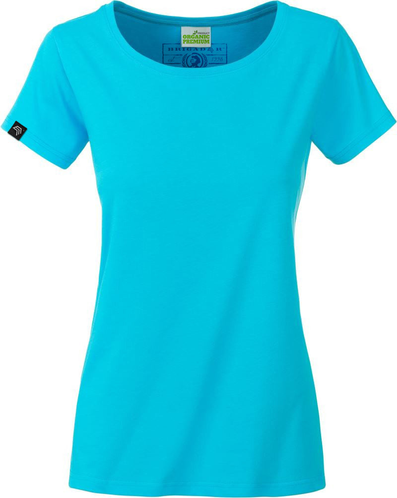 JAN 8007 ― Damen Bio-Baumwolle T-Shirt - Turquoise Blau Türkis