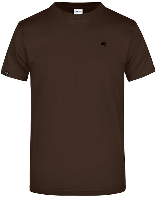 ― % ― JAN 0002 ― Herren Komfort T-Shirt - Braun [2XL]
