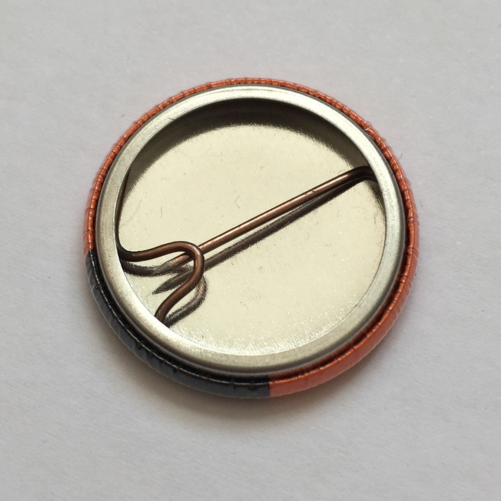 Button Pin Anstecker Abzeichen (Orange/Silver)