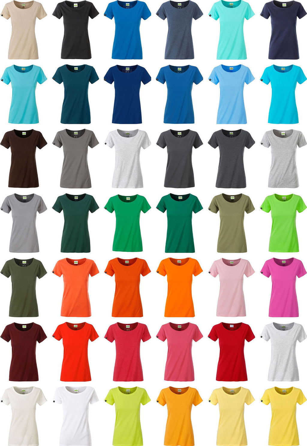 ― % ― JAN 8007/ ― Women's Organic Cotton T-Shirt - Green Acid Yellow [XL]