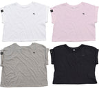MTS M096 ― Women's Organic Cotton Crop Top T-Shirt - Melange Grey
