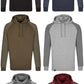 ― % ― MMT 0611 ― Bi-Color No Pocket Hoodie Sweatshirt - Schwarz / Grau Melange [L]