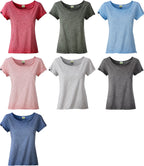 Auslaufartikel ― JAN 8015 ― Damen Bio-Baumwolle Flammgarn T-Shirt - Denim Blau