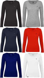 ― % ― BAC TW071/ ― Women's Organic Cotton Long Sleeve T-Shirt - Cobalt Blue [XL]