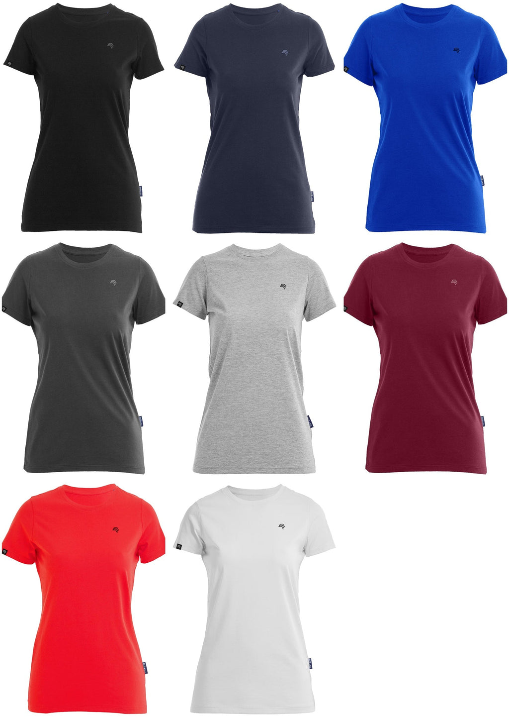 ― % ― RMH 0201 ― Women's Luxury Bio-Baumwolle T-Shirt - Grau Melange / 4XL