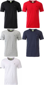 JAN 8002 ― Herren Bio-Baumwolle Rollsaum T-Shirt - Navy Blau