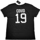 ― % ― Covid 19 ― Fashion Ringer Contrast T-Shirt Schwarz / Weiß [XL]