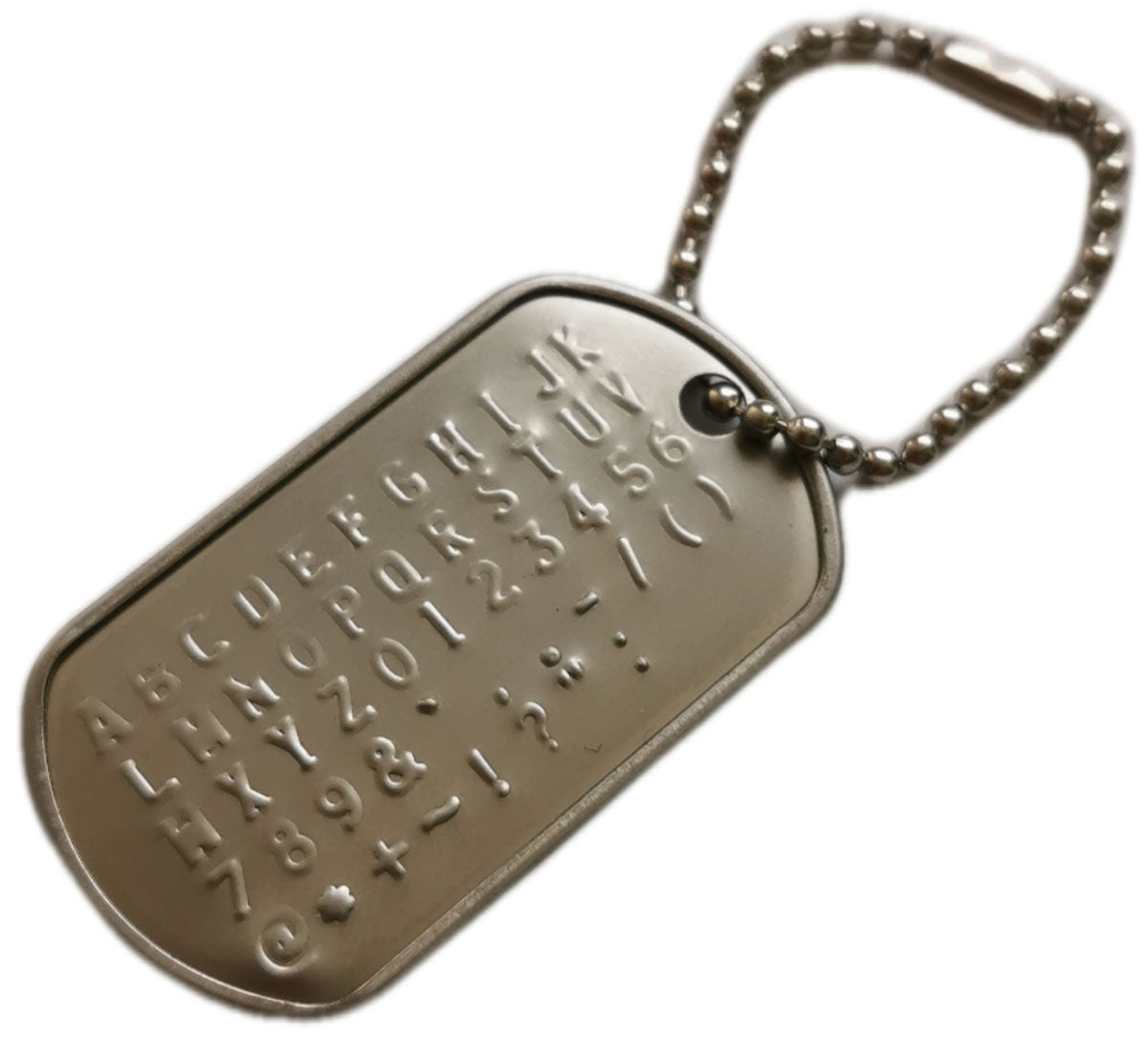 Dog tag with text embossing (Army Dog Tag Style)