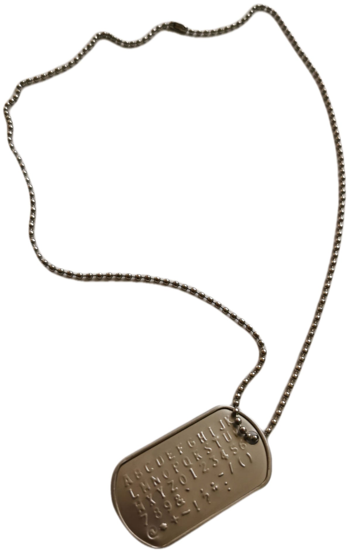 Dog tag with text embossing (Army Dog Tag Style)