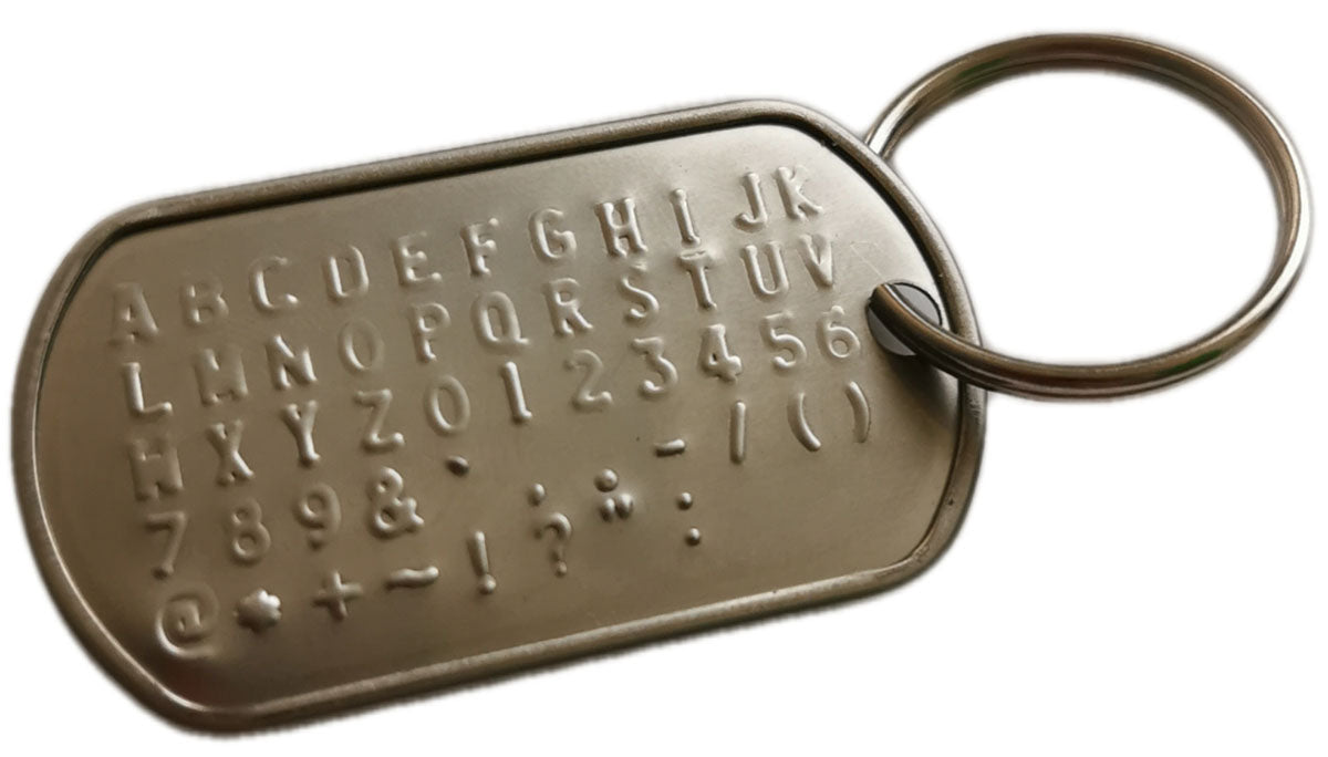 Dog tag with text embossing (Army Dog Tag Style)
