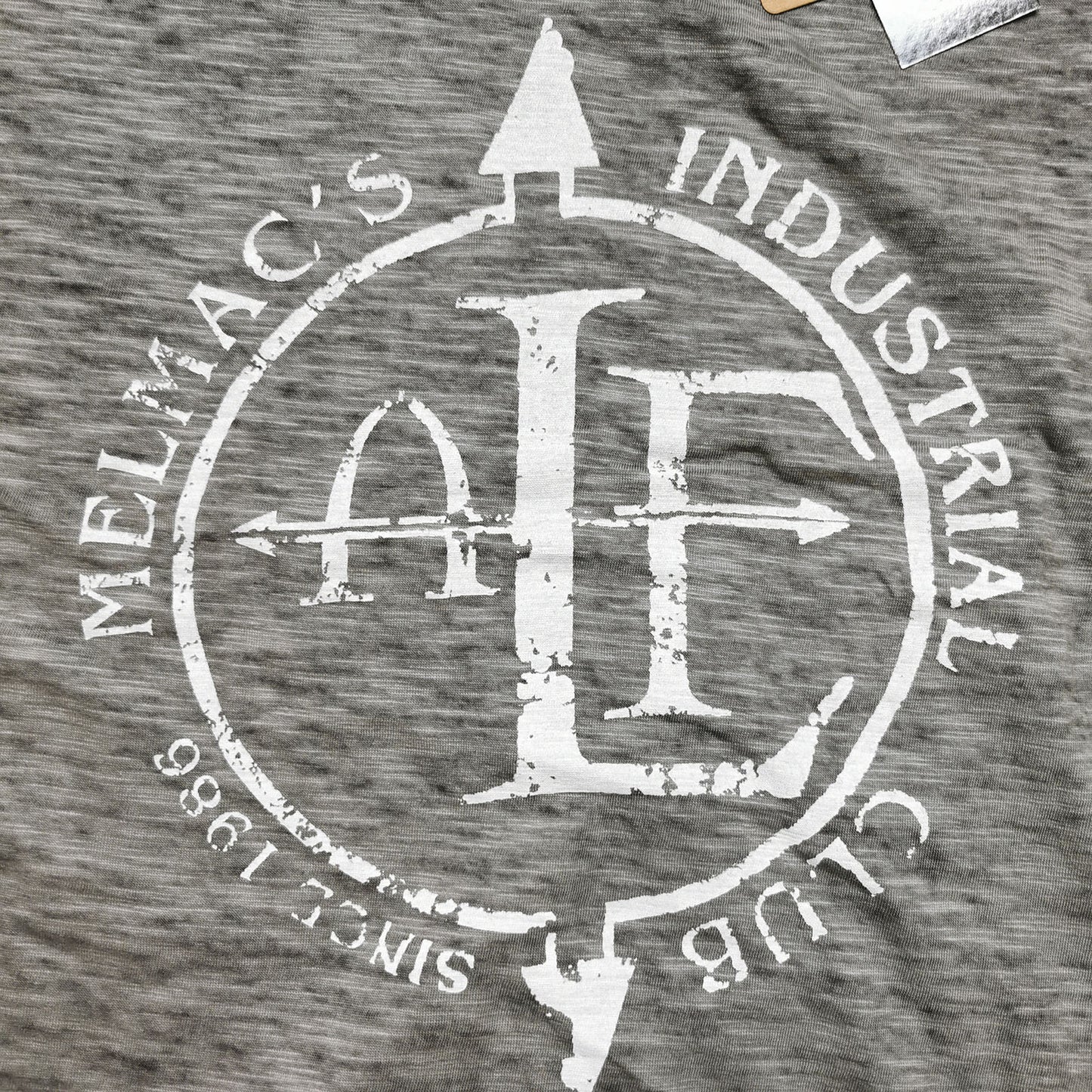 ― % ― ALF (FLA) - Front Line Assembly Parody - Organic Girlie T-Shirt Graphite Melange Grau [M]