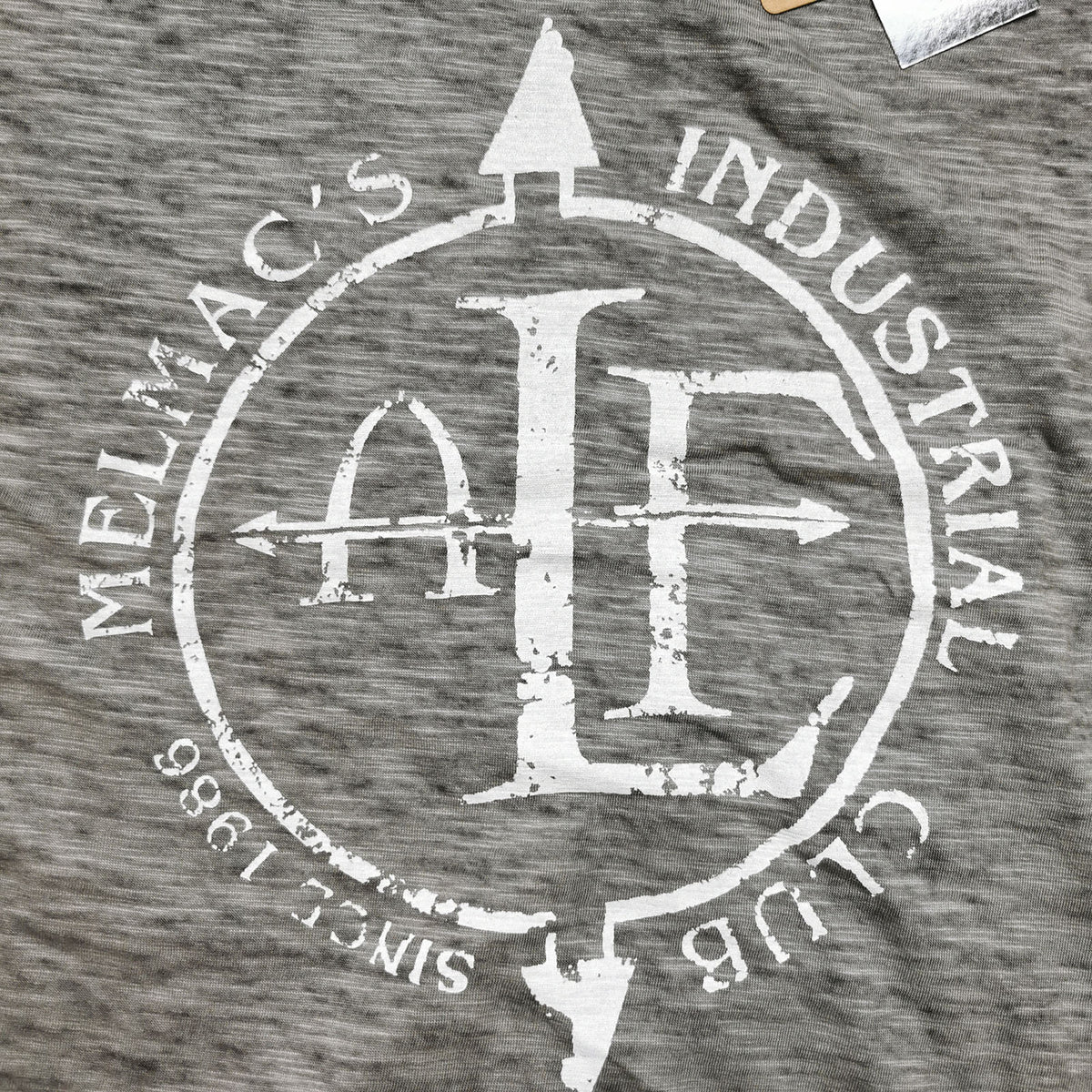 ― % ― ALF (FLA) - Damen EBM-Parodie-Girlie T-Shirt – Graphite Melange Grau