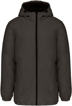 KRB 6152 – Unisex Hooded Parka made from Recycled Polyester - Dark Grey