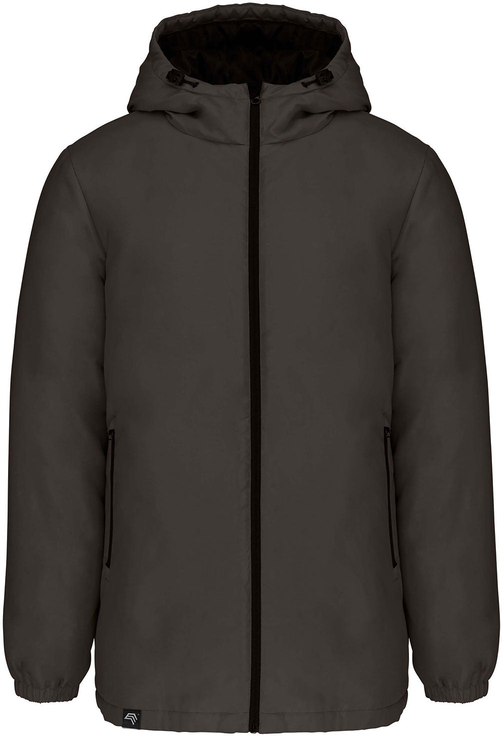 KRB 6152 – Unisex Hooded Parka made from Recycled Polyester - Dark Grey