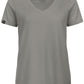BAC TW045 ― Damen Bio-Baumwolle V-Neck T-Shirt - Grau
