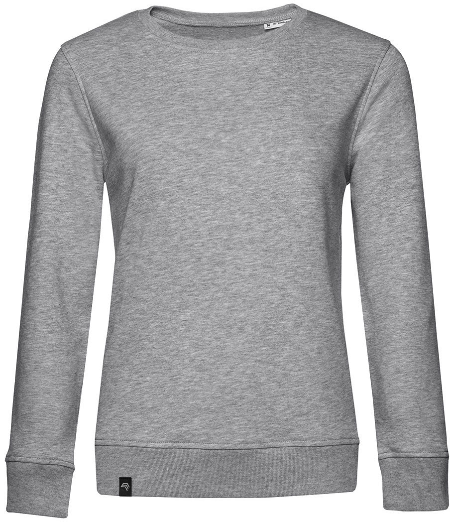 BAC W32B ― Soft Women's Organic Cotton Sweatshirt - Heather Melange Grey