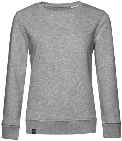 BAC W32B ― Weiches Damen Bio-Baumwolle Sweatshirt - Heather Melange Grau