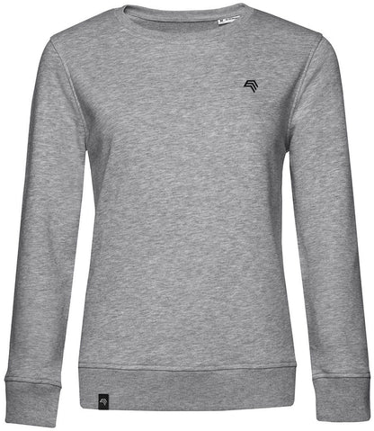 BAC W32B ― Weiches Damen Bio-Baumwolle Sweatshirt - Heather Melange Grau