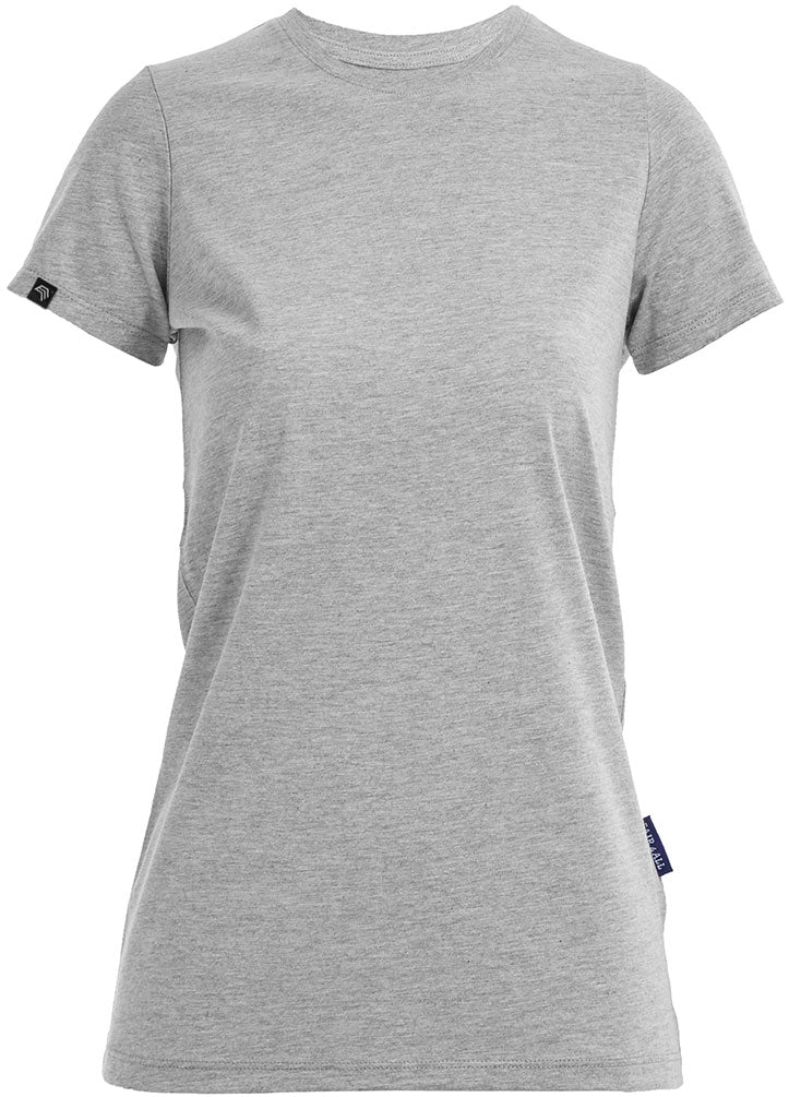 ― % ― RMH 0201 ― Women's Luxury Bio-Baumwolle T-Shirt - Grau Melange / 4XL