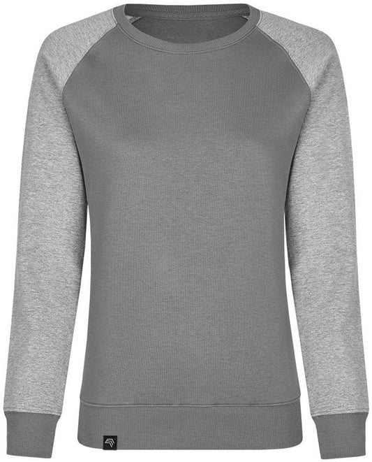 MMT 0520 ― Damen Bi-Color Sweatshirt - Grau Solid / Melange