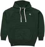 MTS M073 ― Heavy Peach-finish Organic Cotton Raglan Hoodie - Forest Green