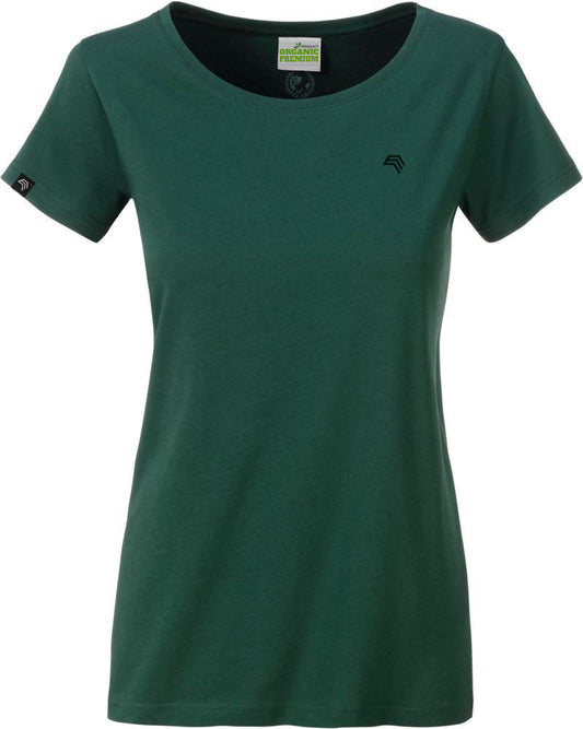 ― % ― JAN 8007 ― Damen Bio-Baumwolle T-Shirt Organic - Dunkel Grün [XS]