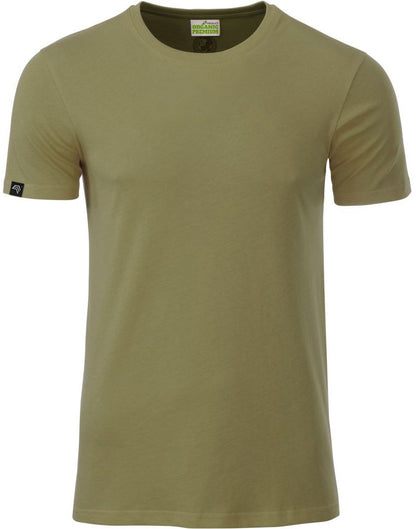 ― % ― JAN 8008/ ― Herren Bio-Baumwolle T-Shirt - Khaki Grün [M]