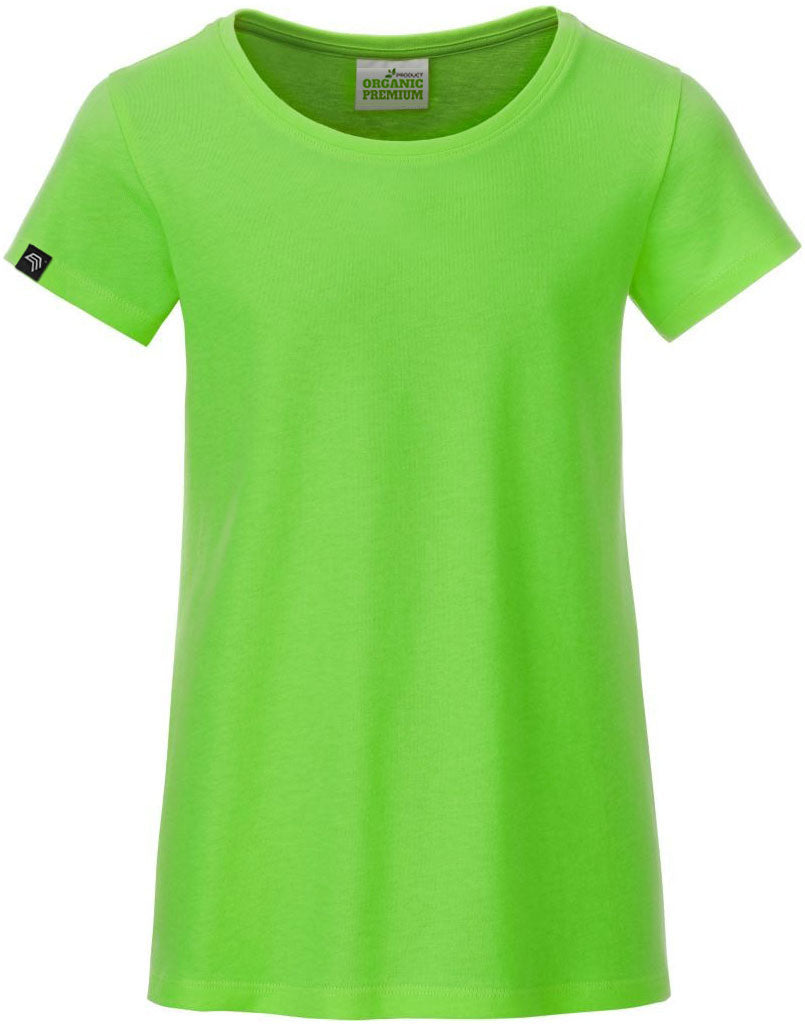 JAN 8007G ― Kinder/Mädchen Bio-Baumwolle T-Shirt - Lime Grün
