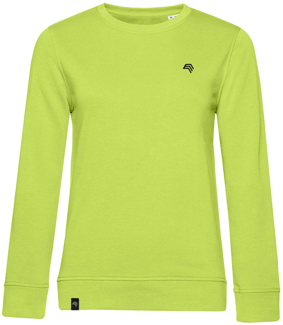 BAC W32B – Soft Women's Organic Cotton Sweatshirt - Lime Yellow Green
