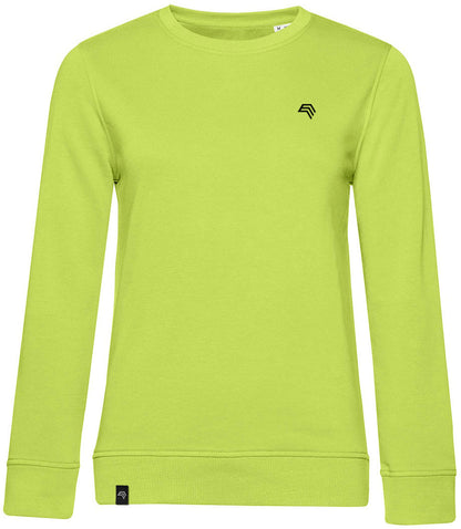 BAC W32B ― Weiches Damen Bio-Baumwolle Sweatshirt - Lime Gelb Grün