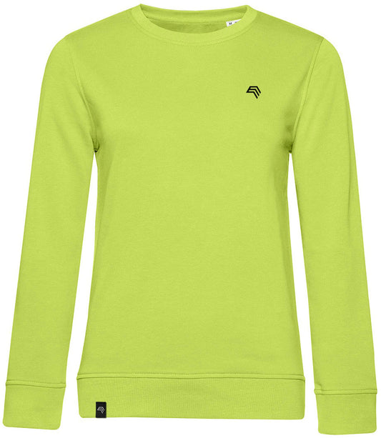 BAC W32B ― Weiches Damen Bio-Baumwolle Sweatshirt - Lime Gelb Grün