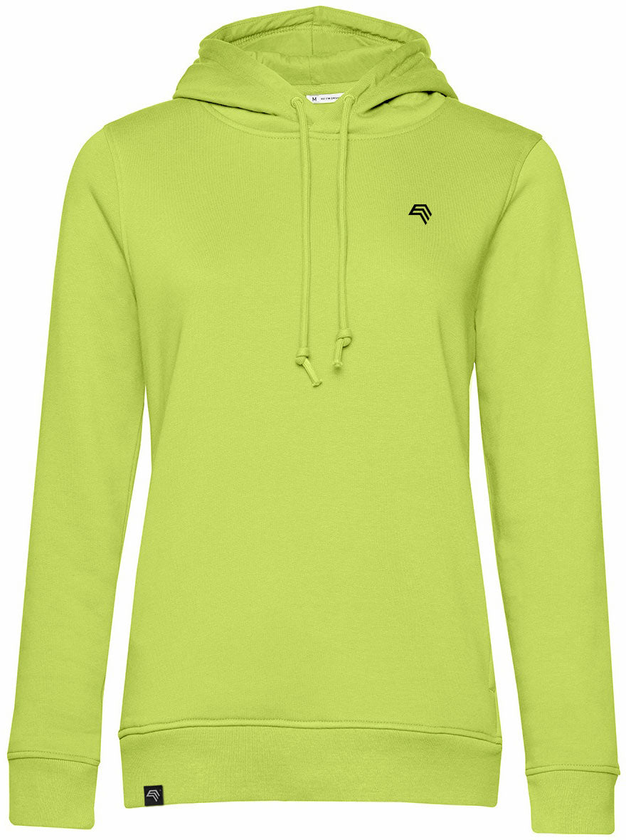 BAC W34B ― Soft Organic Cotton Hoodie for Women - Yellow Lime Green