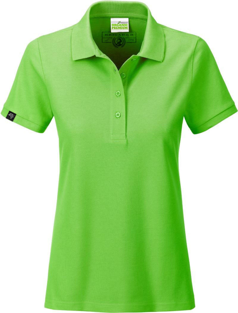 JAN 8009 ― Women's Organic Cotton Polo Shirt - Lime Green