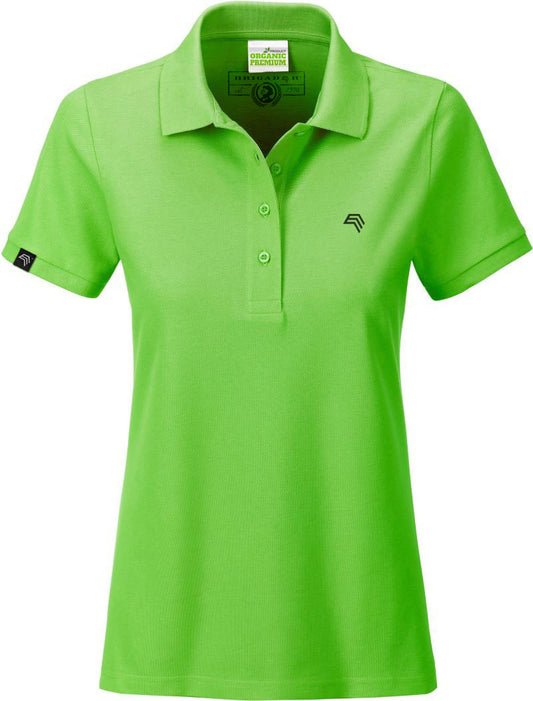 ― % ― JAN 8009 ― Damen Bio-Baumwolle Polo Shirt - Lime Grün [XL]