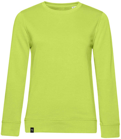 BAC W32B ― Weiches Damen Bio-Baumwolle Sweatshirt - Lime Gelb Grün