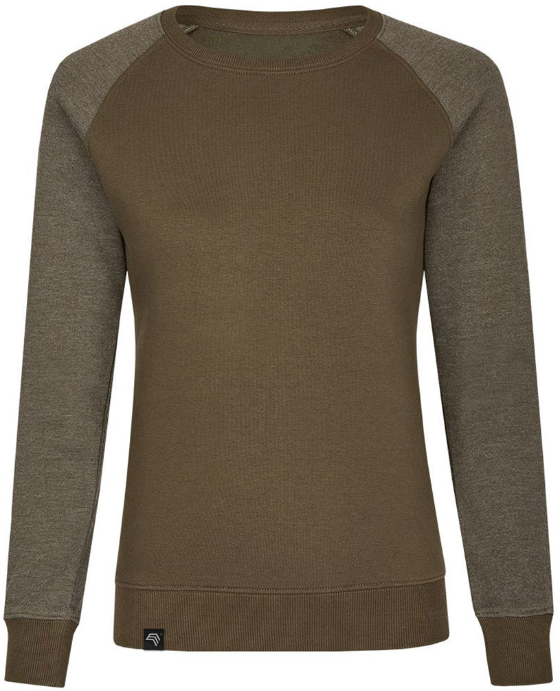 MMT 0520 ― Damen Bi-Color Sweatshirt - Olive Grün / Melange