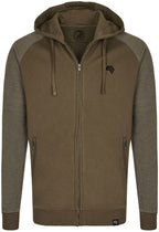 MMT 0710 — Unisex Bi-Color Raglan Hooded Jacket - Olive Green / Mélange