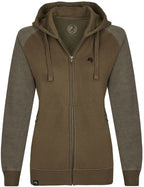 MMT 0720 ― Women's Bi-Color Hooded Jacket - Olive Green / Mélange