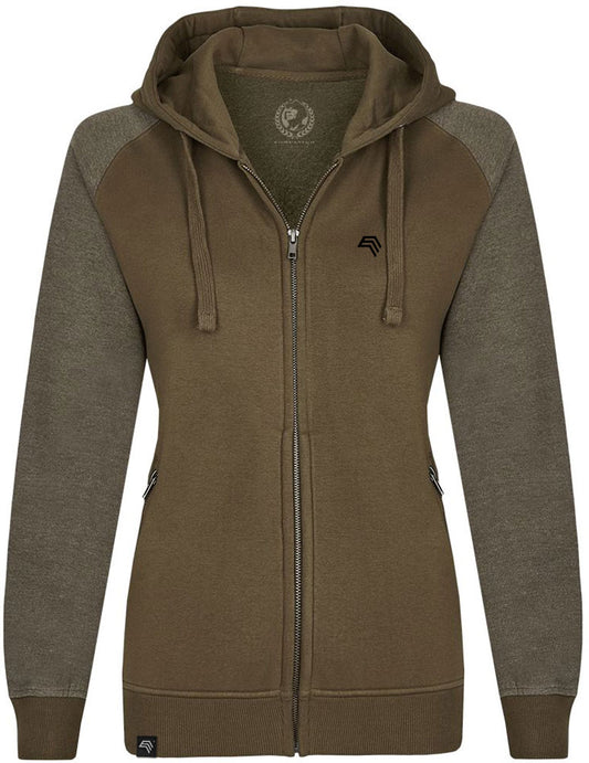 MMT 0720 ― Damen Bi-Color Hooded Jacket - Olive Grün / Melange