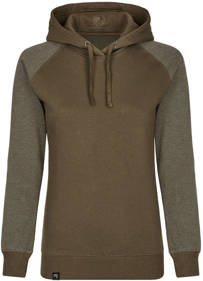 MMT 0621 ― Damen Bi-Color No Pocket Hoodie - Grün Olive / Melange