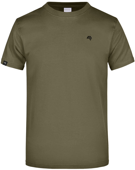 ― % ― JAN 0002 ― Herren Komfort T-Shirt - Olive Grün [2XL]