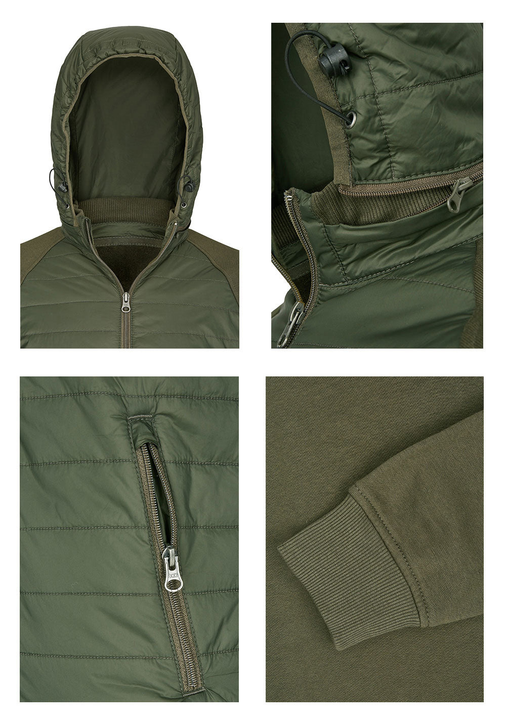 MMT 0810 Hybrid Material-Mix Sweat Jacket