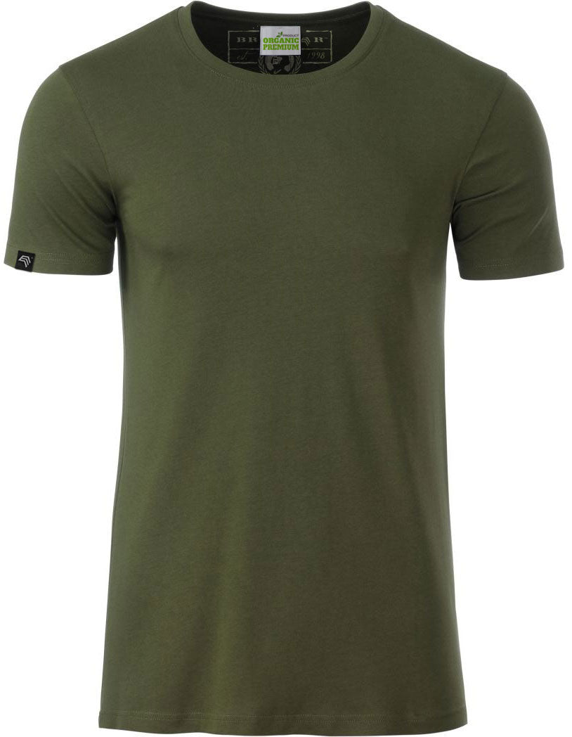 JAN 8008 ― Herren Bio-Baumwolle T-Shirt - Olive Grün