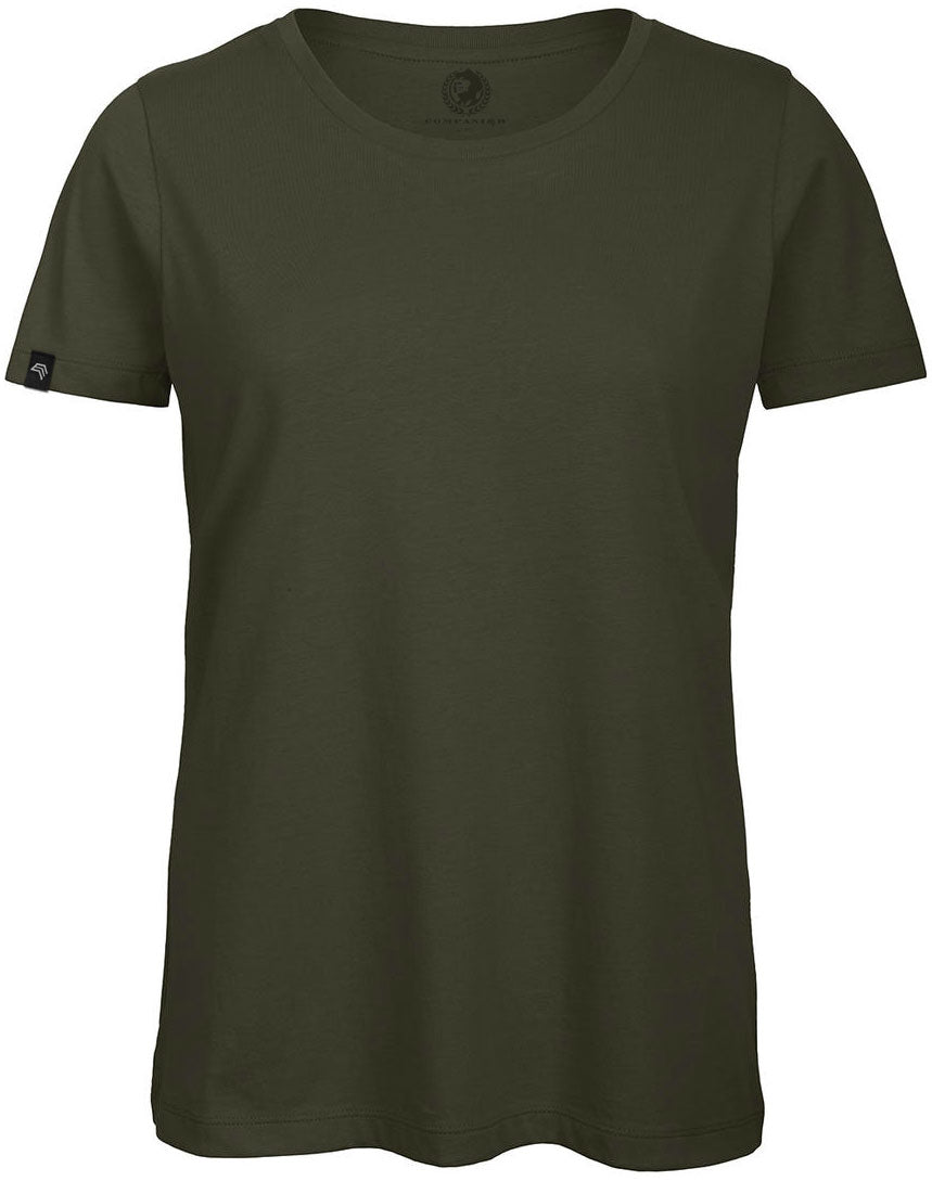 ― % ― BAC TW043 ― Women's Bio-Baumwolle Medium-Fit T-Shirt - Olive Grün [S]