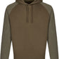 MMT 0611 ― Bi-Color No Pocket Hoodie Sweatshirt - Grün Olive / Melange