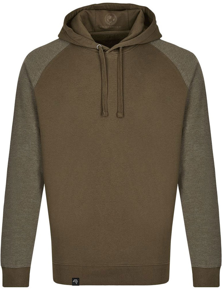 MMT 0611 ― Bi-Color No Pocket Hoodie Sweatshirt - Green Olive / Melange