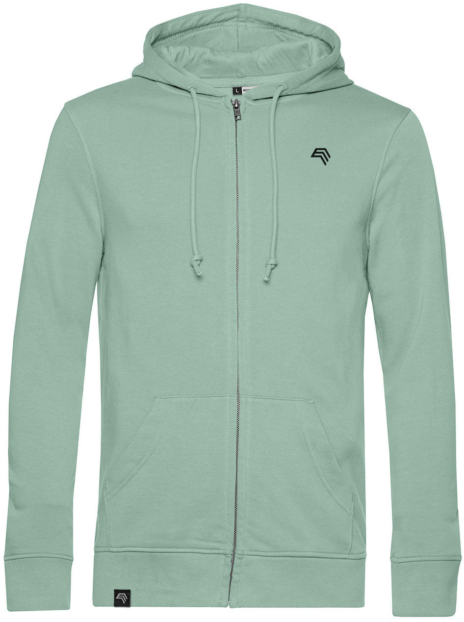 BAC U35B — Soft Hooded Sweatshirt with Organic Cotton - Blue Sage Green